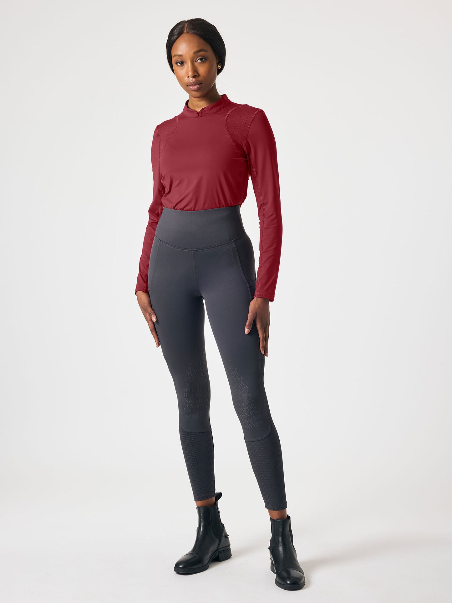 Shirt Claire L/S Airflow MIDNIGHT FUCHSIA