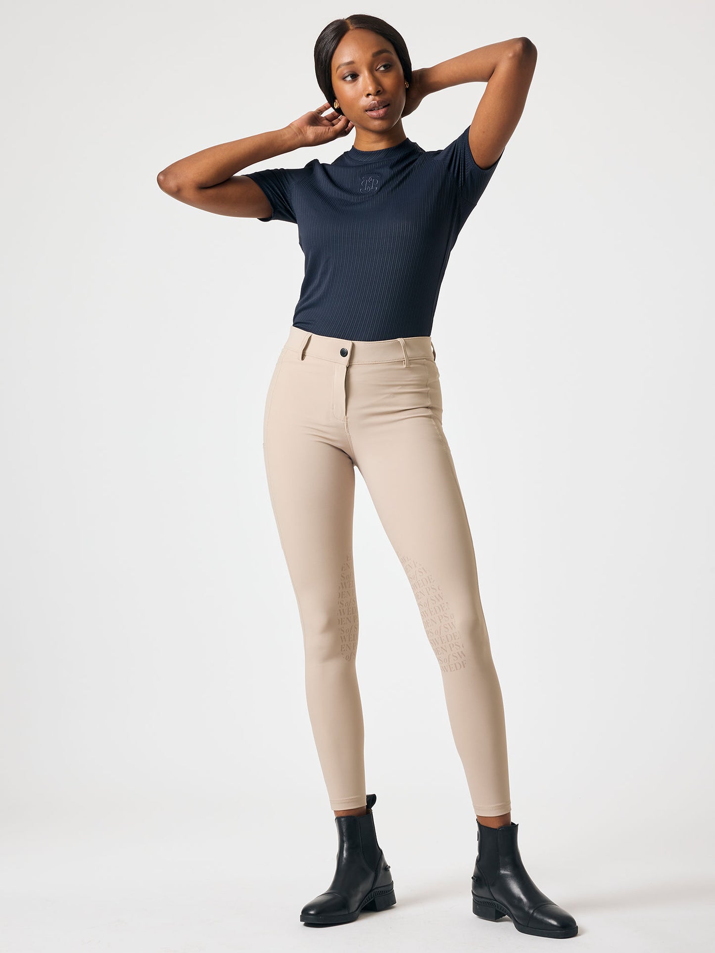 Shirt Courtney Striped Mesh S/S , NAVY