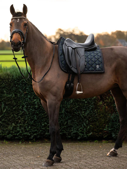 Bundle DRESSAGE Tartan Saddle Pad & Brushing Boots/Bell Boots