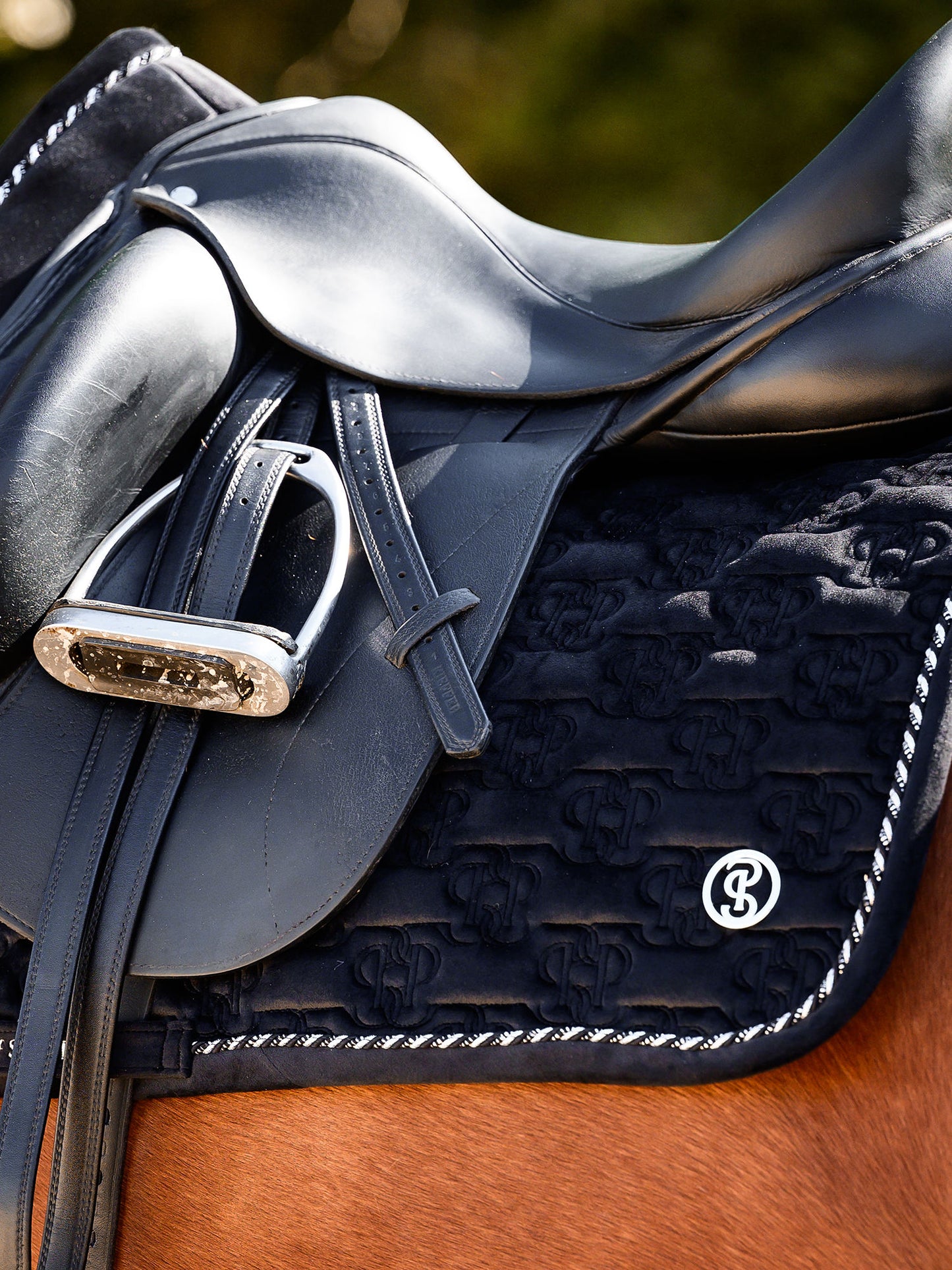 SP Velvet Monogram BLACK Dressage