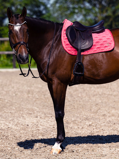 SP Velvet Monogram SCARLET PINK Dressage