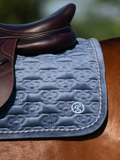 SP Velvet Monogram MIST BLUE Dressage