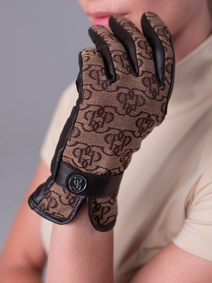 Riding Gloves Monogram COFFEE