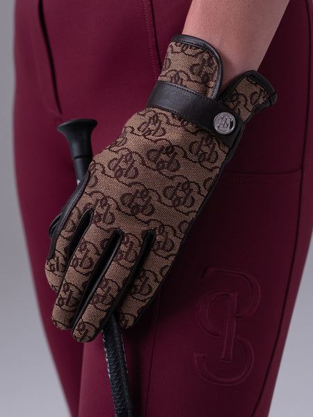 Riding Gloves Monogram COFFEE