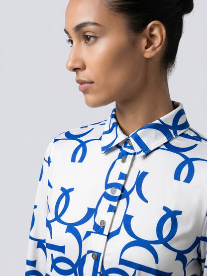 Shirt Vera Printed S/S, SAPPHIRE CRUSH