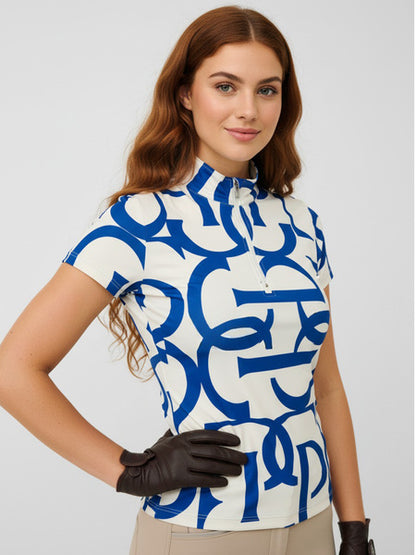 Shirt Vera Printed S/S, SAPPHIRE CRUSH