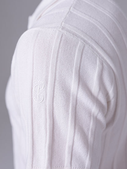 Polo Knitted John, OFF WHITE
