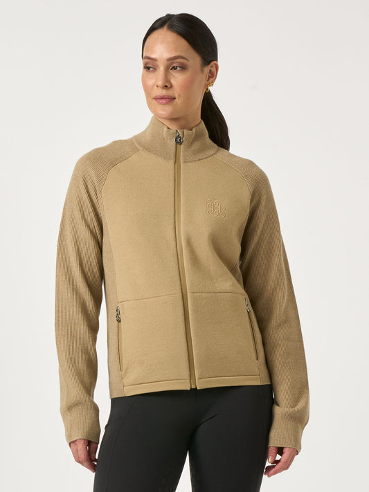 Sweater Florence Knitted Full Zip, DESERT BEIGE