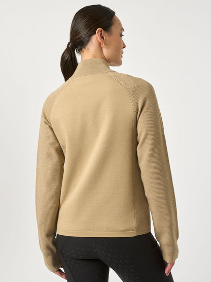Sweater Florence Knitted Full Zip, DESERT BEIGE
