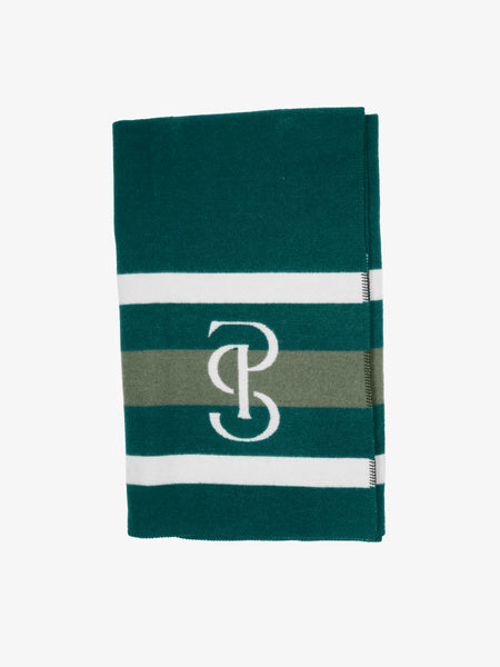 Blanket Striped Wool MIDNIGHT GREEN