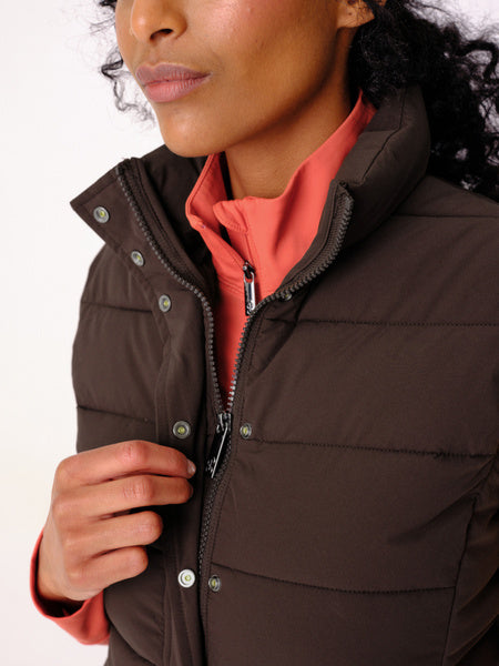 Padded Vest Joan, DARK BROWN