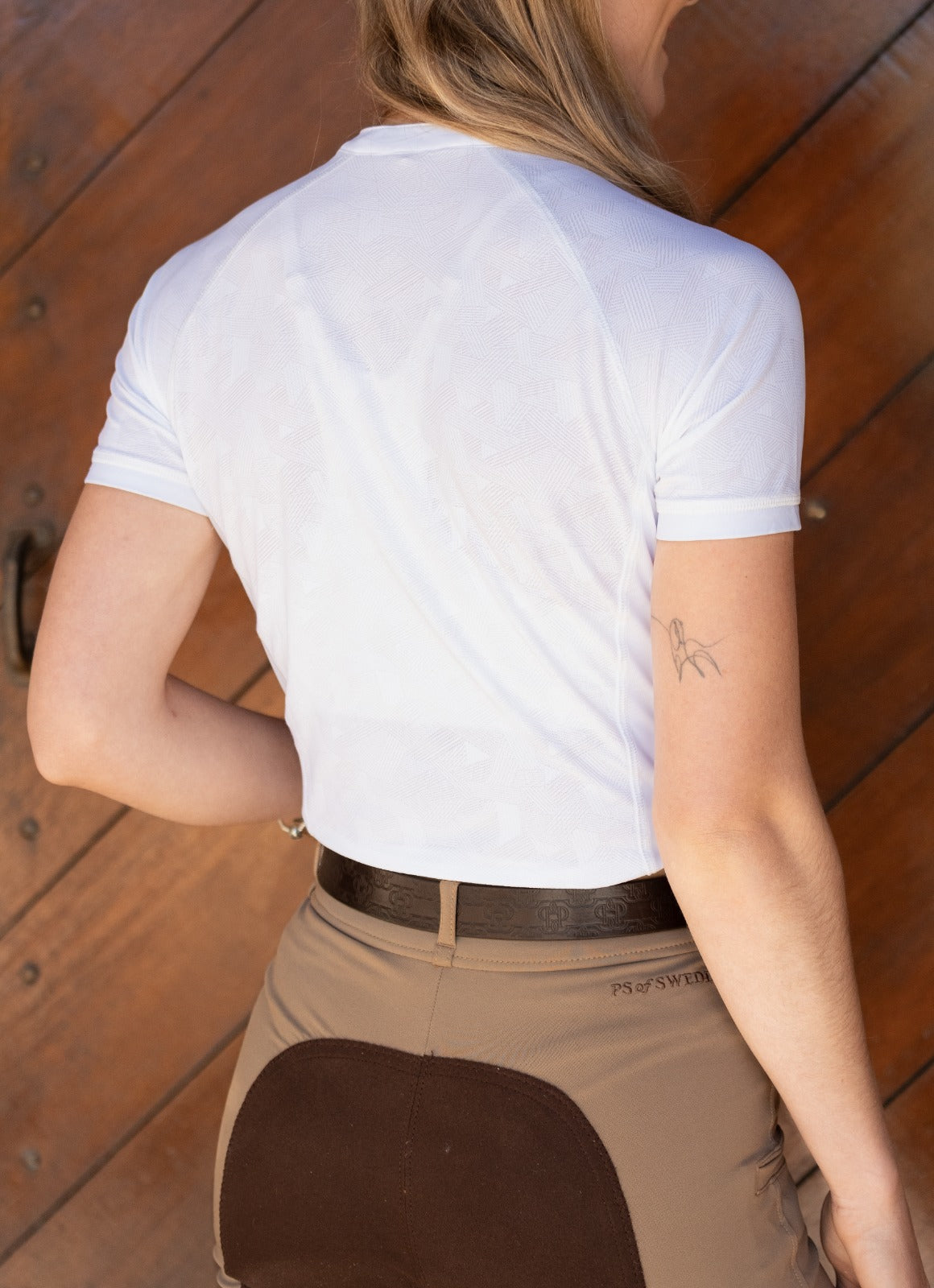 Shirt Selena SS Mesh Panelled  WHITE