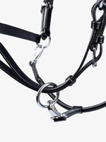 Load image into Gallery viewer, Halter Leather BLACK w Silver Buckles
