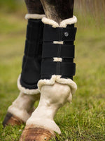 Load image into Gallery viewer, Brushing Boots BLACK (Front&amp;Hind) - PS Bridles
