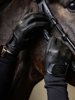 Load image into Gallery viewer, Riding Gloves Leather, BLACK
